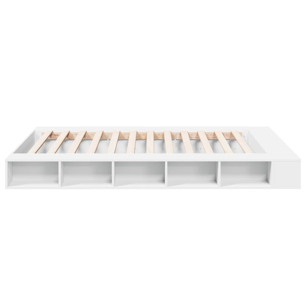 Modern Wooden Queen Size 160cm Bed Frame Base With Under Storage Compartments