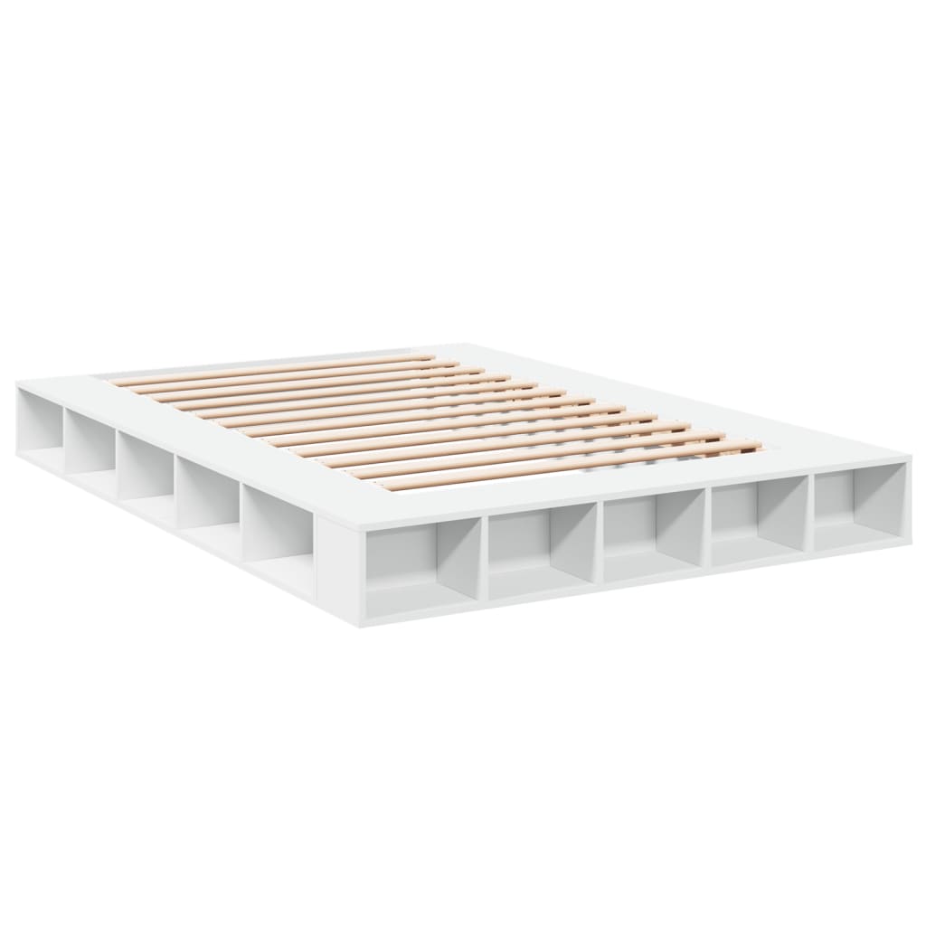 Modern Wooden Queen Size 160cm Bed Frame Base With Under Storage Compartments