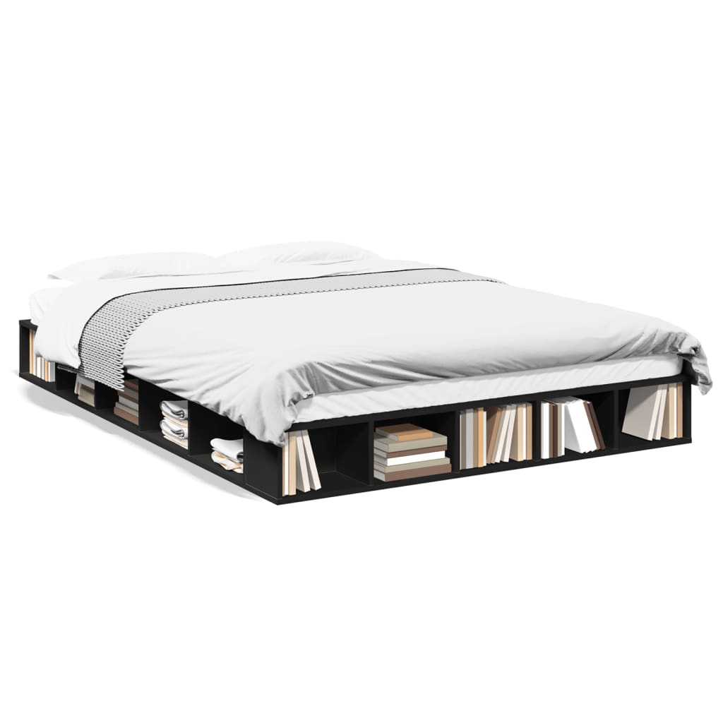 Bed Frame without Mattress Black 160x200 cm