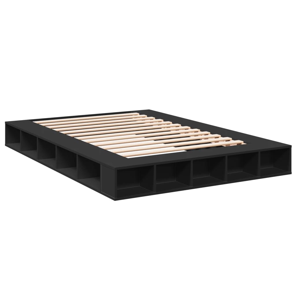 Bed Frame without Mattress Black 160x200 cm