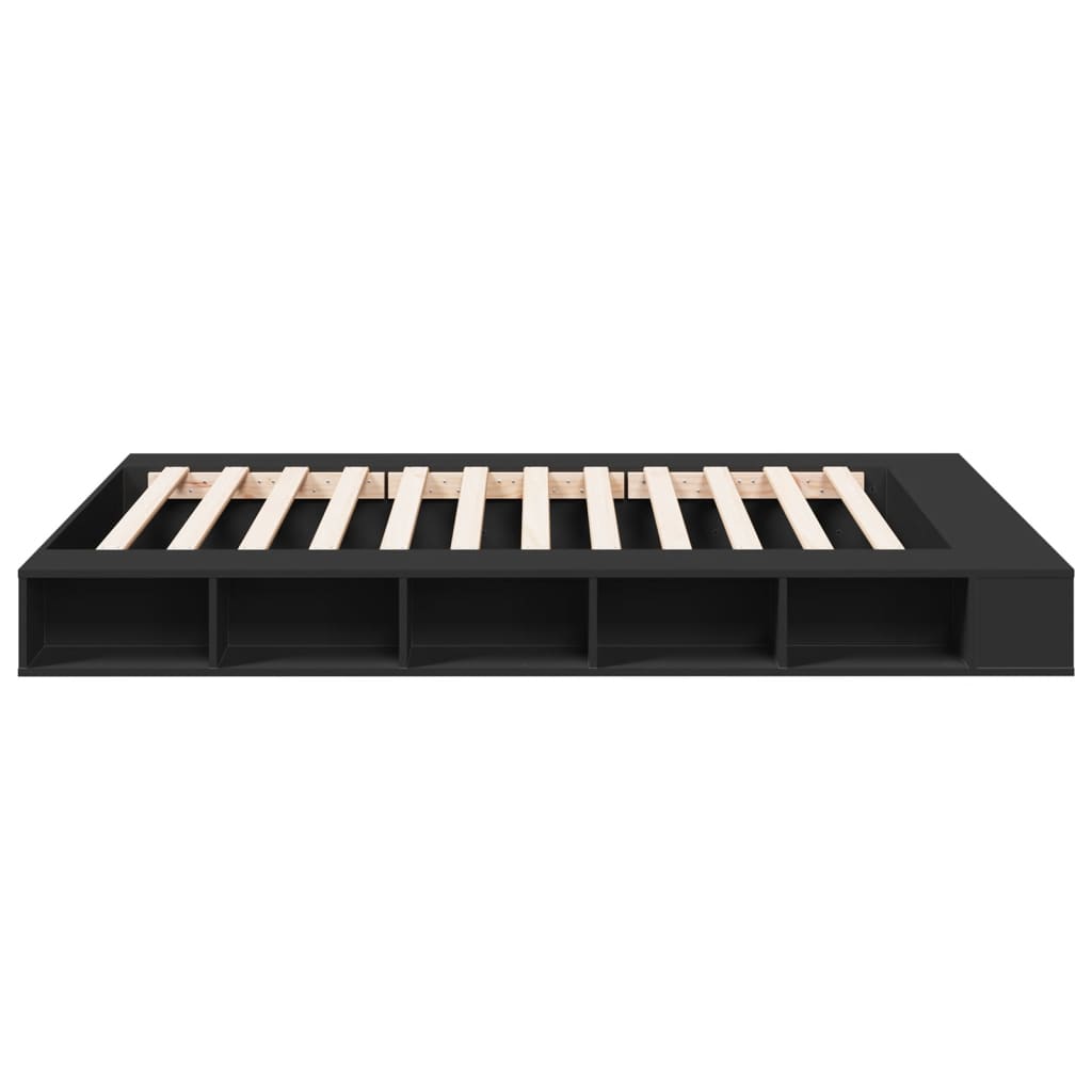 Bed Frame without Mattress Black 160x200 cm