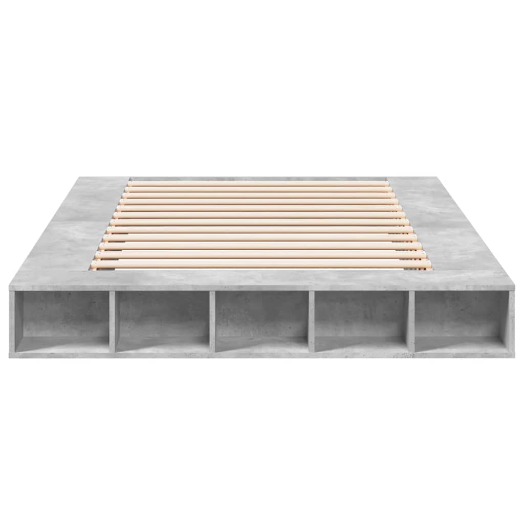 Modern Wooden Queen Size 160cm Bed Frame Base With Under Storage Compartments