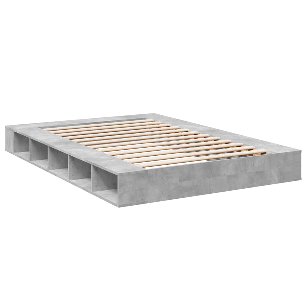 Bed Frame without Mattress Concrete Grey 160x200 cm