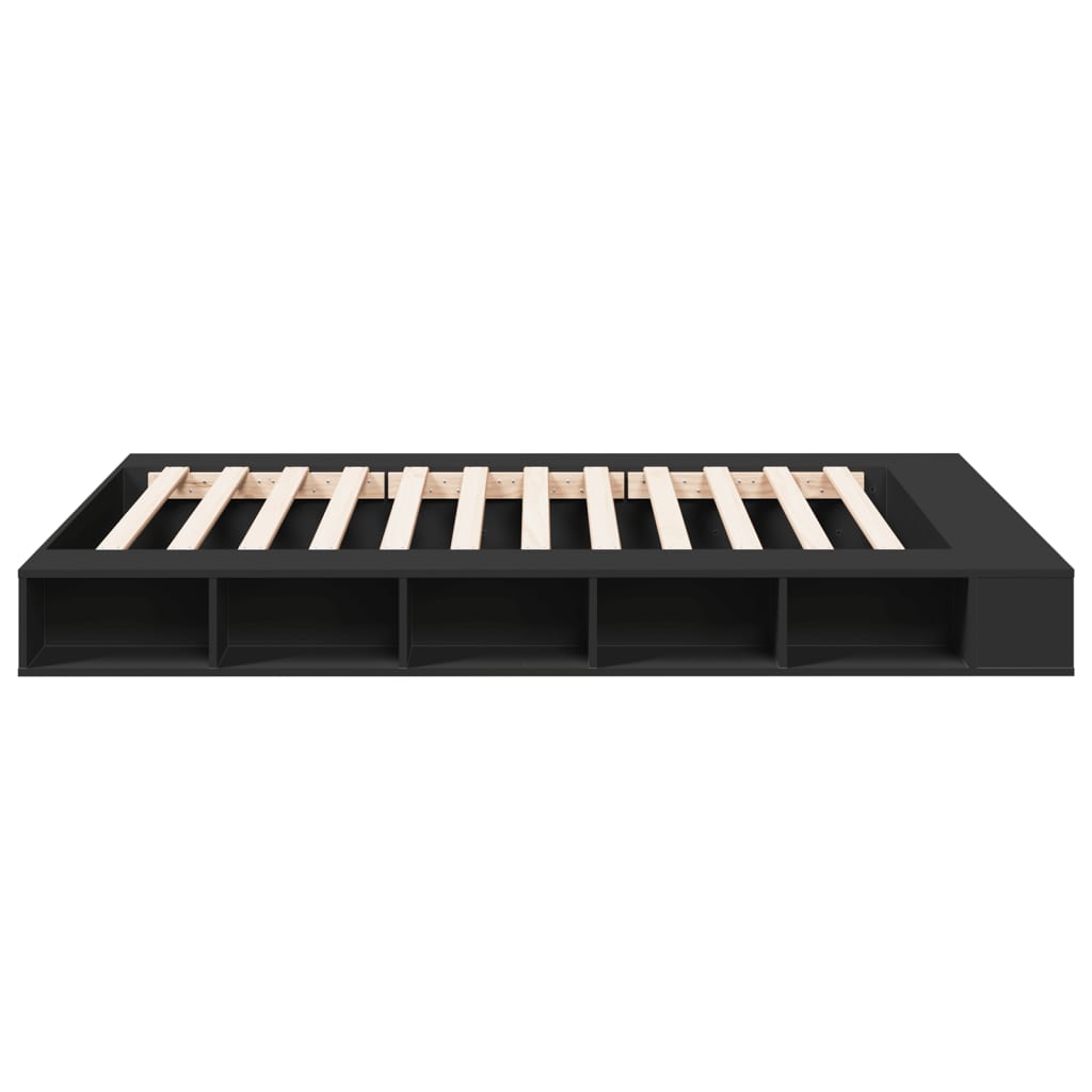 Modern Wooden King Size 150cm Bed Frame Base With Under Storage Compartments