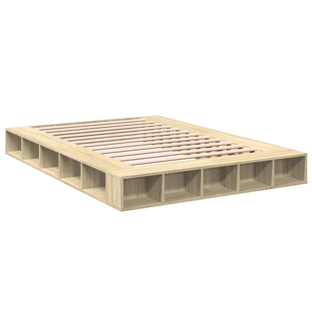 Modern Wooden King Size 150cm Bed Frame Base With Under Storage Compartments