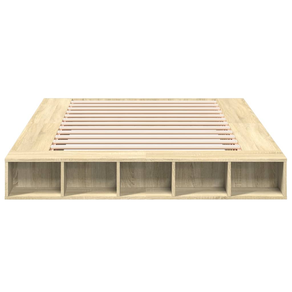 Modern Wooden King Size 150cm Bed Frame Base With Under Storage Compartments