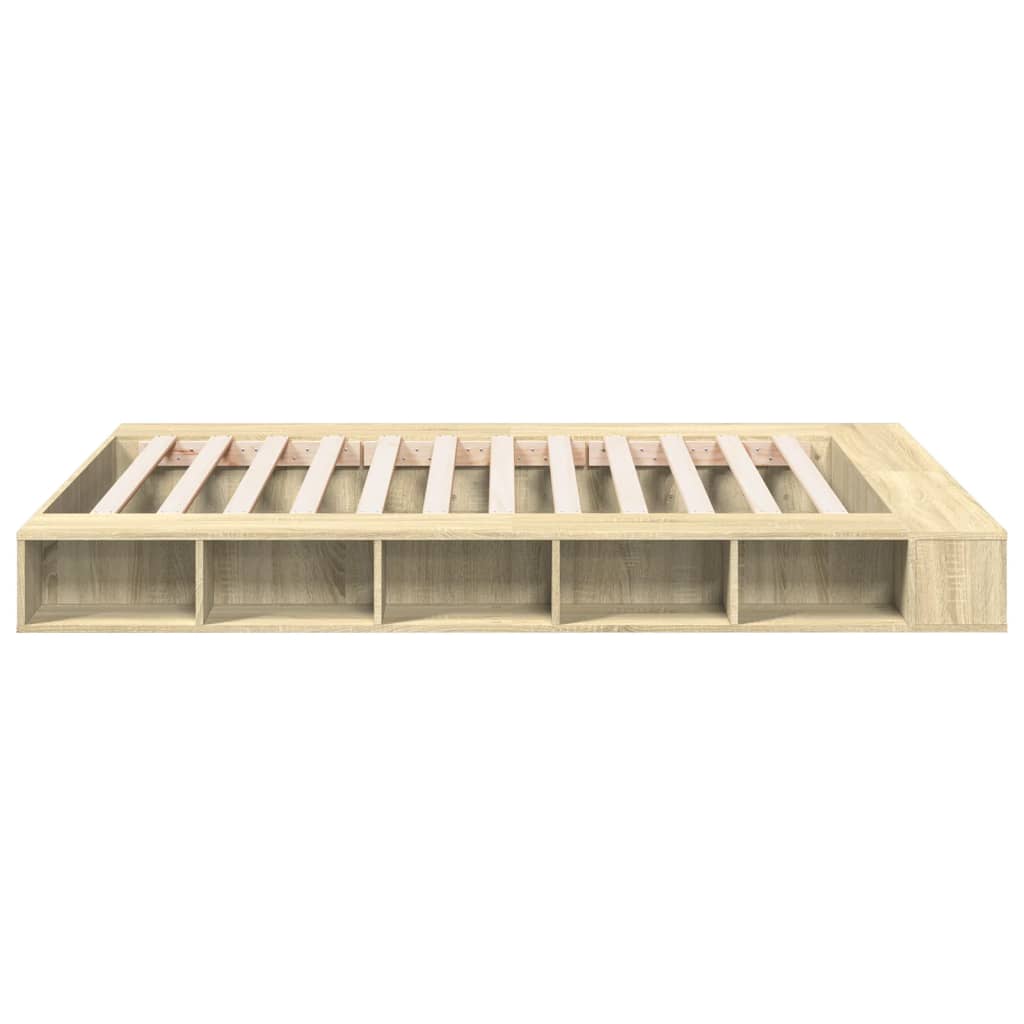Modern Wooden King Size 150cm Bed Frame Base With Under Storage Compartments