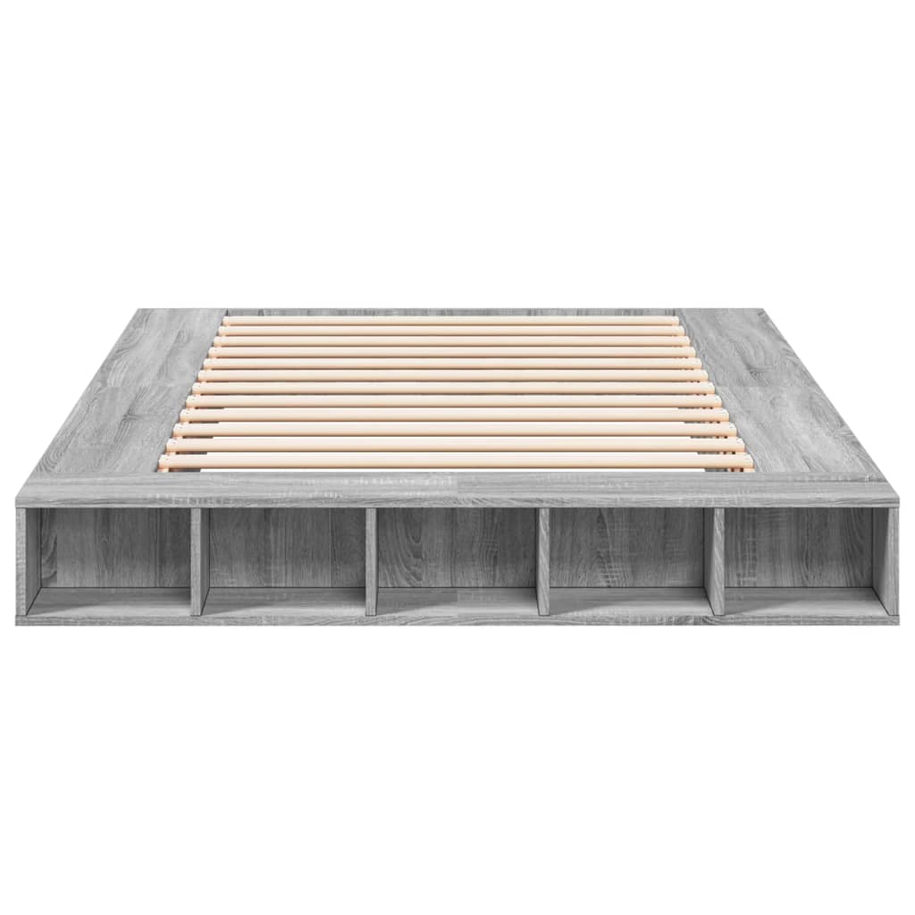 Modern Wooden King Size 150cm Bed Frame Base With Under Storage Compartments