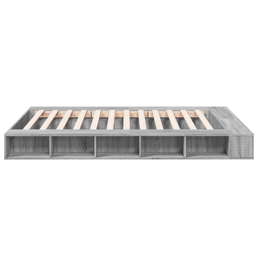 Modern Wooden King Size 150cm Bed Frame Base With Under Storage Compartments