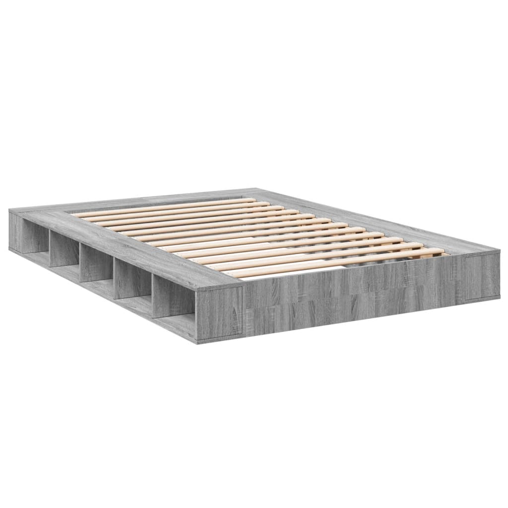 Modern Wooden King Size 150cm Bed Frame Base With Under Storage Compartments