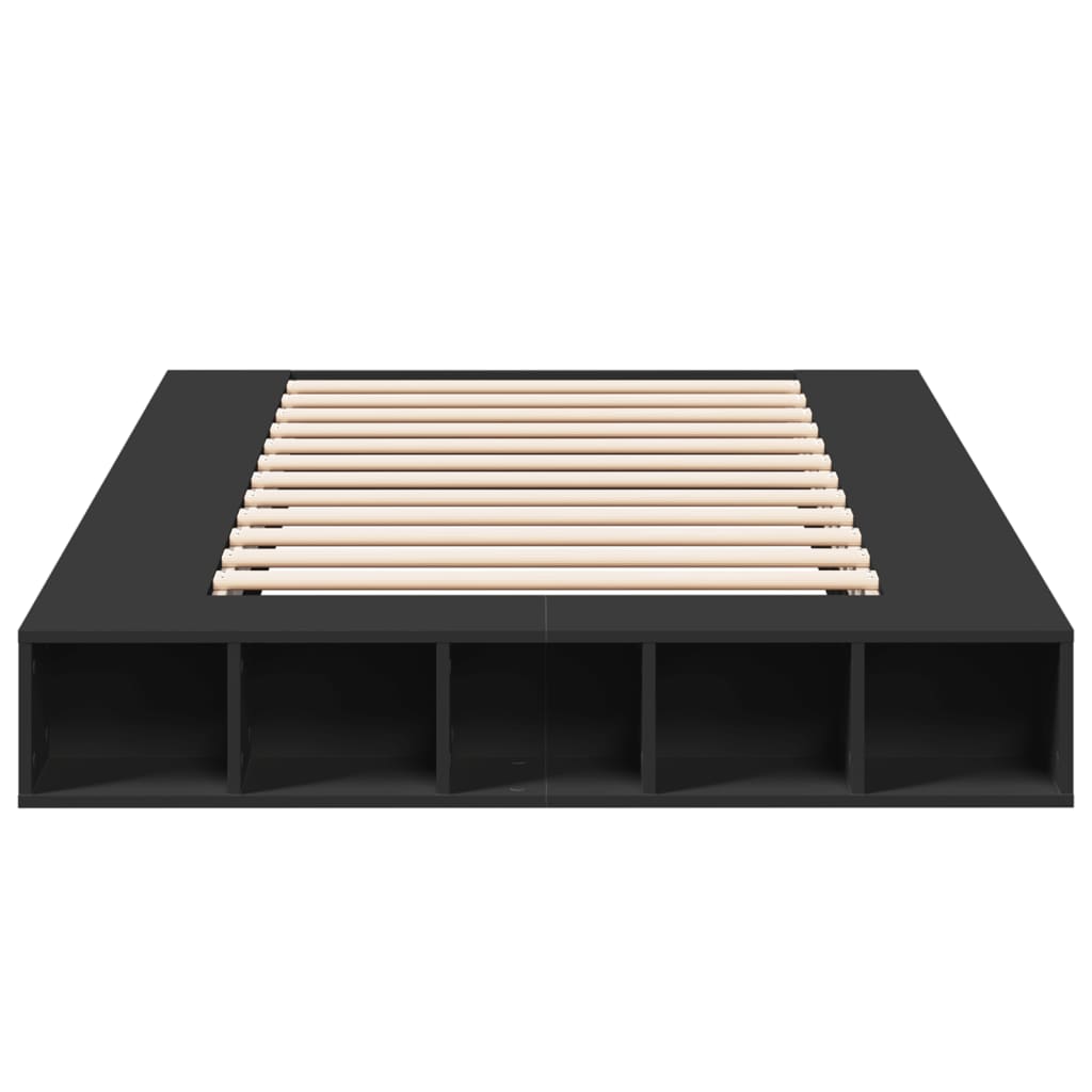 Bed Frame without Mattress Black 120x200 cm