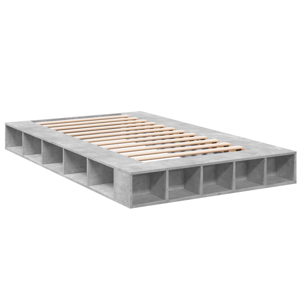 Modern Wooden Double Size 135cm Bed Frame Base With Under Storage Compartments