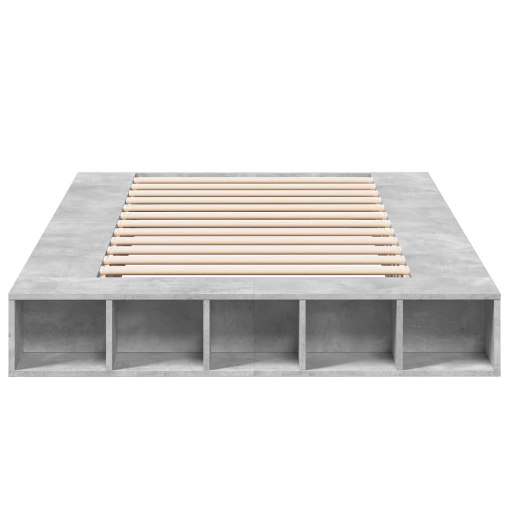 Modern Wooden Double Size 135cm Bed Frame Base With Under Storage Compartments