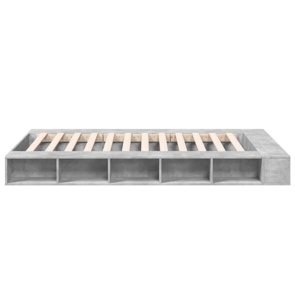 Modern Wooden Double Size 135cm Bed Frame Base With Under Storage Compartments