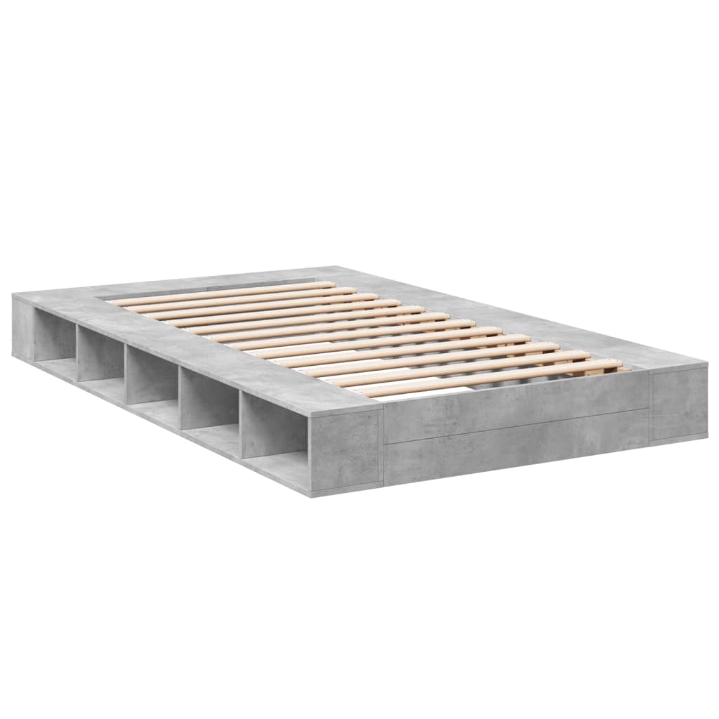 Modern Wooden Double Size 135cm Bed Frame Base With Under Storage Compartments