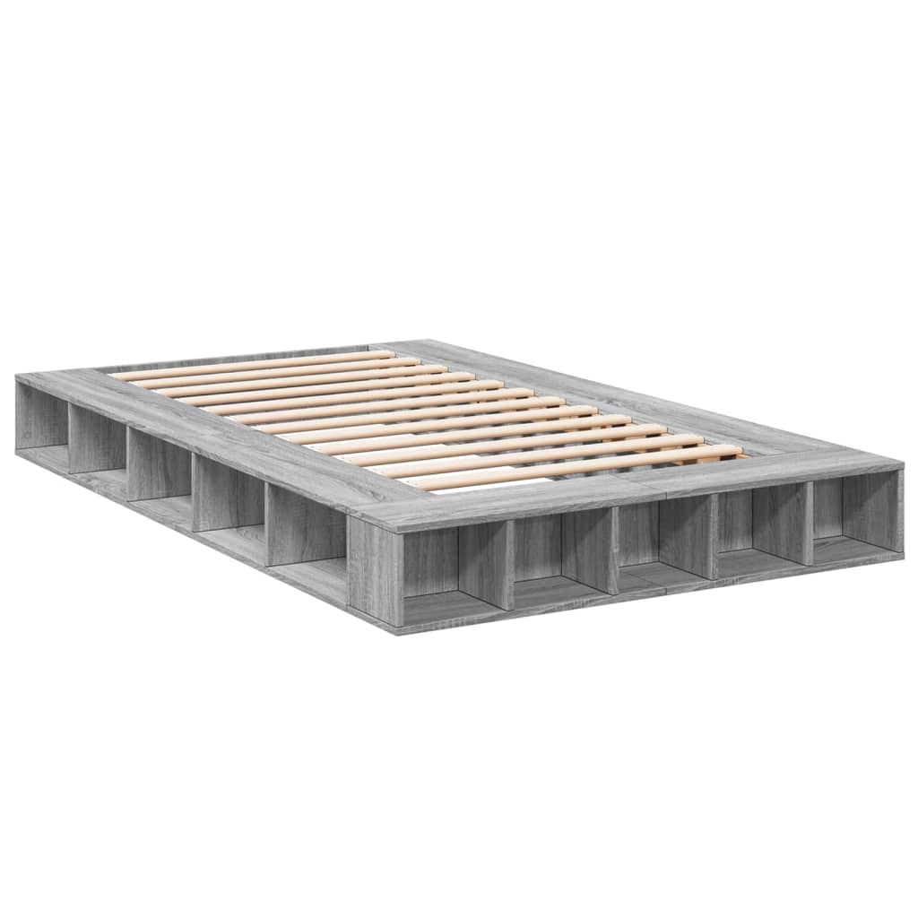 Modern Wooden Double Size 135cm Bed Frame Base With Under Storage Compartments