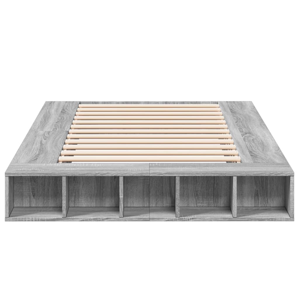 Modern Wooden Double Size 135cm Bed Frame Base With Under Storage Compartments