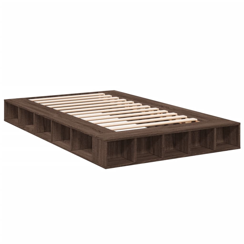 Modern Wooden Double Size 135cm Bed Frame Base With Under Storage Compartments