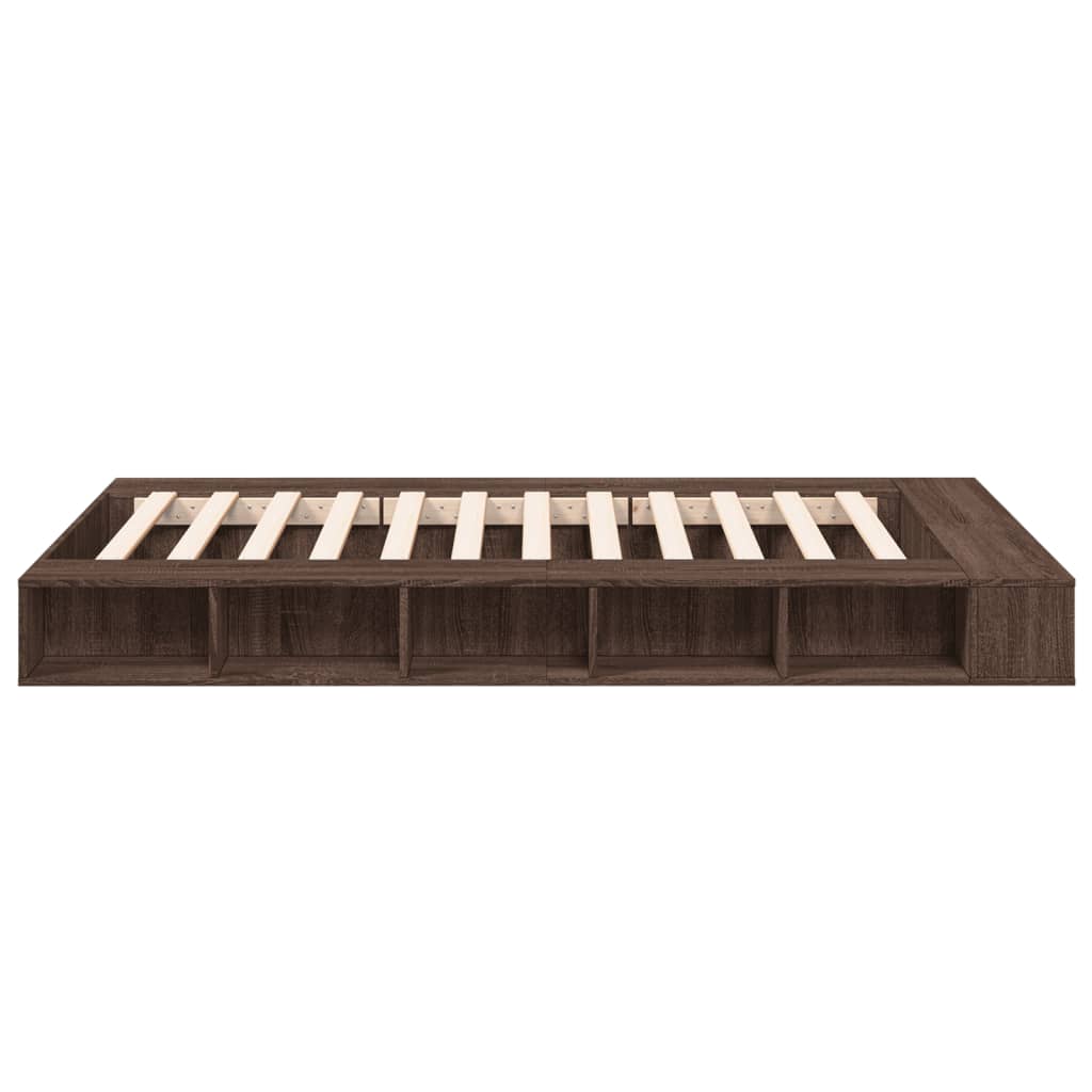 Modern Wooden Double Size 135cm Bed Frame Base With Under Storage Compartments