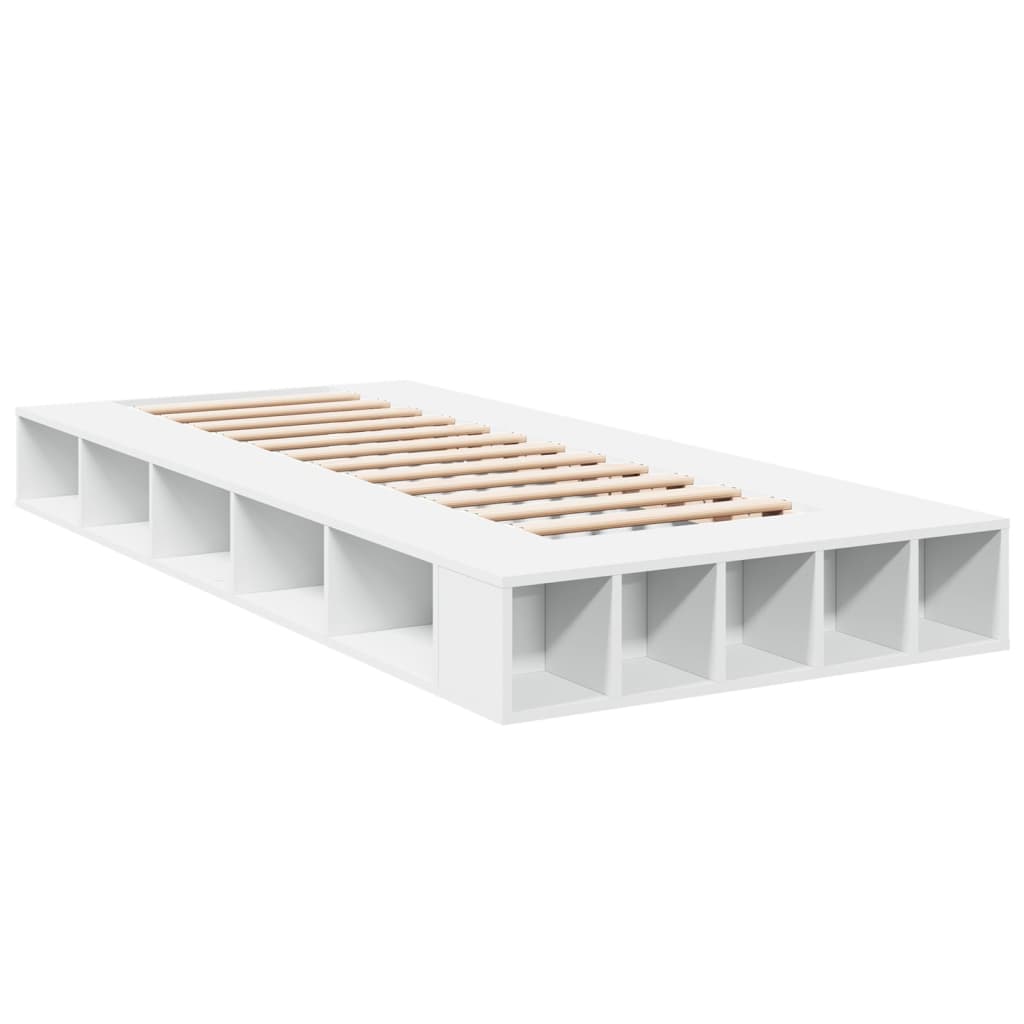 Modern Wooden Single Size 90cm Bed Frame Base With Under Storage Compartments