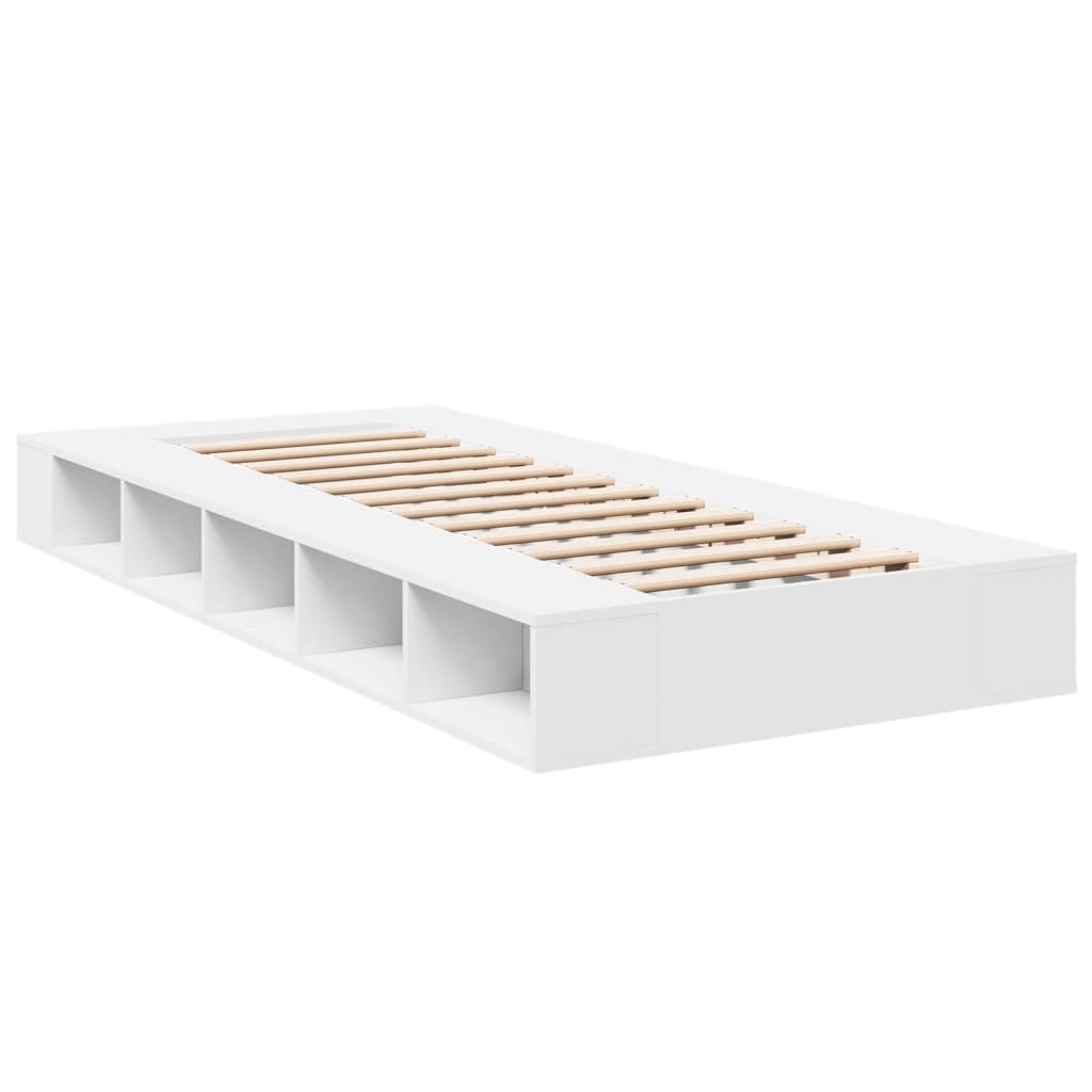 Modern Wooden Single Size 90cm Bed Frame Base With Under Storage Compartments