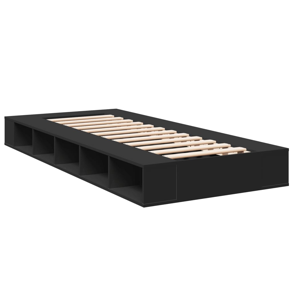 Bed Frame without Mattress Black 90x190 cm Single