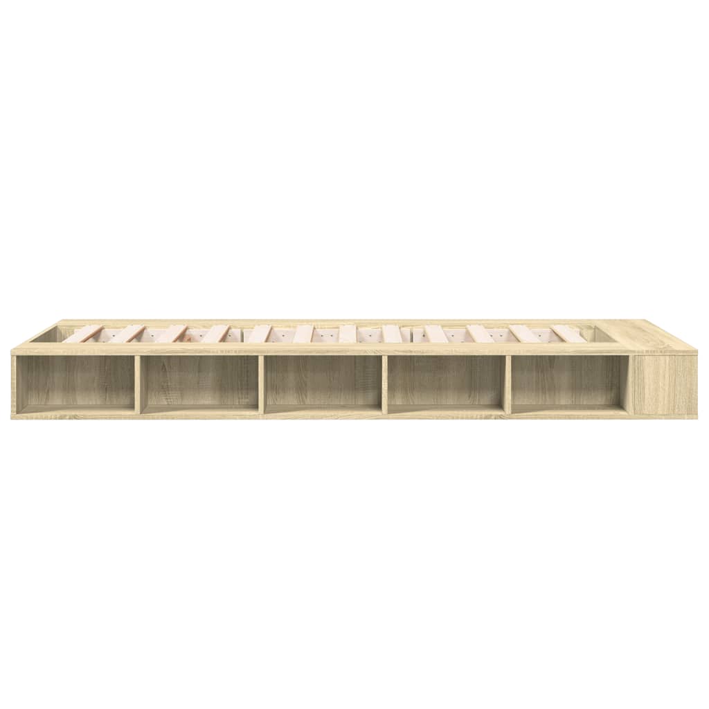 Modern Wooden Single Size 90cm Bed Frame Base With Under Storage Compartments