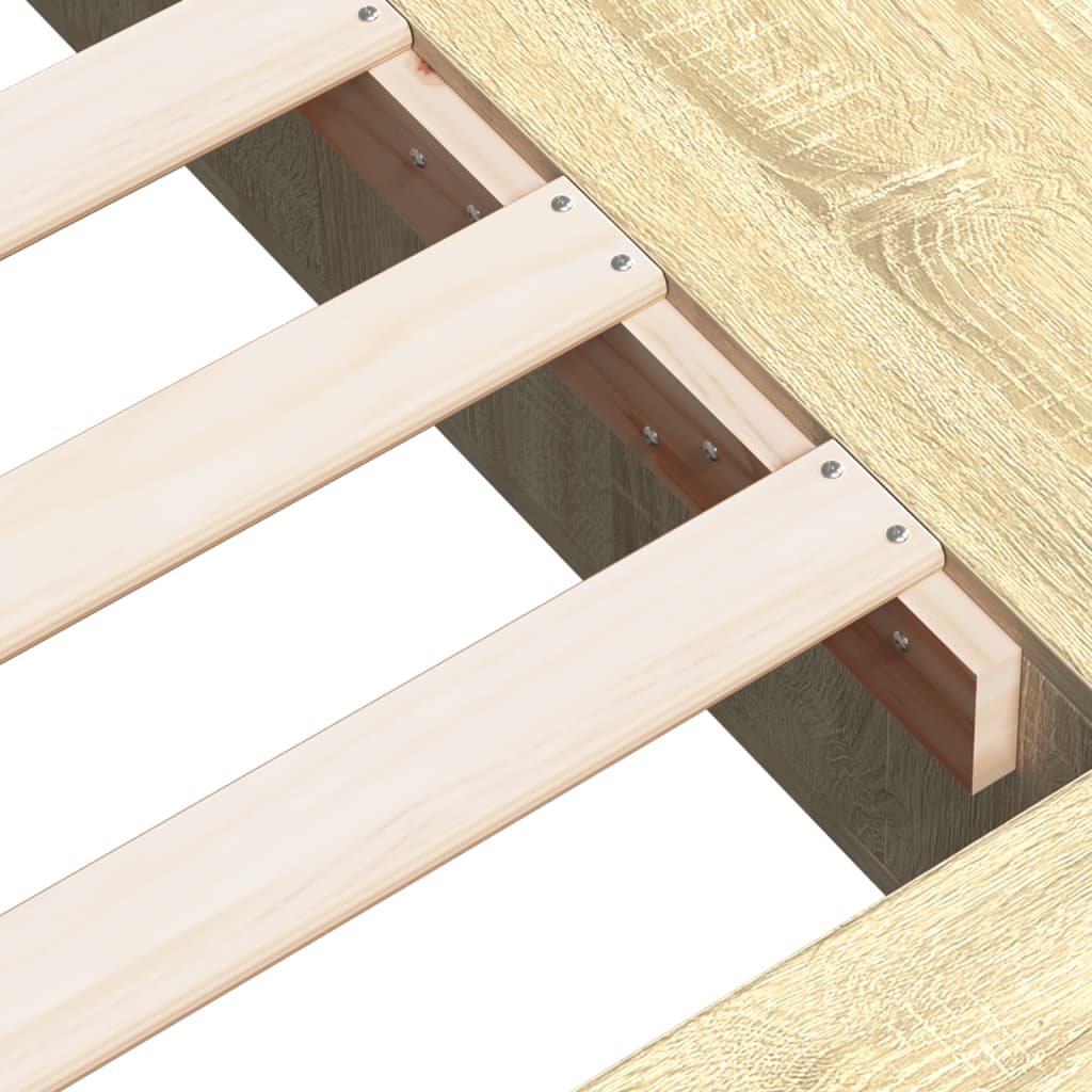 Modern Wooden Single Size 90cm Bed Frame Base With Under Storage Compartments