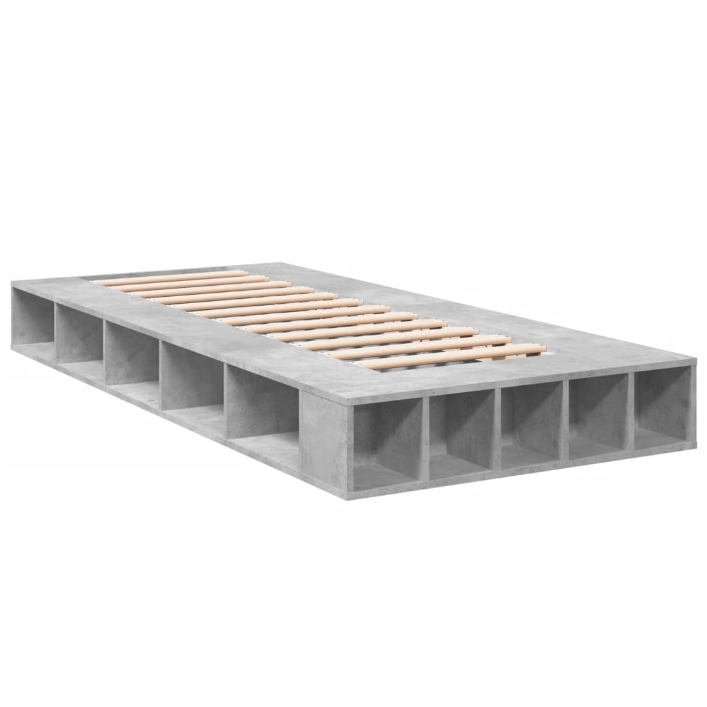 Modern Wooden Single Size 90cm Bed Frame Base With Under Storage Compartments