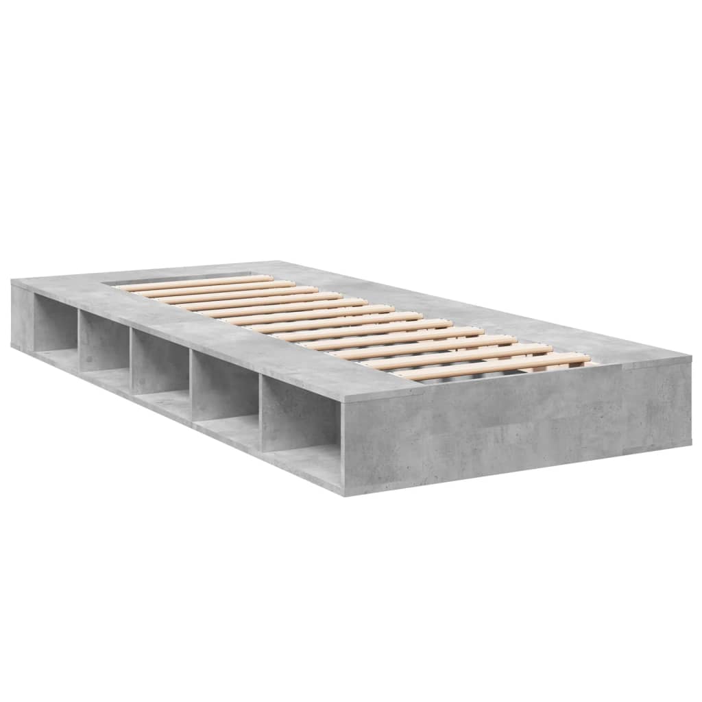Modern Wooden Single Size 90cm Bed Frame Base With Under Storage Compartments