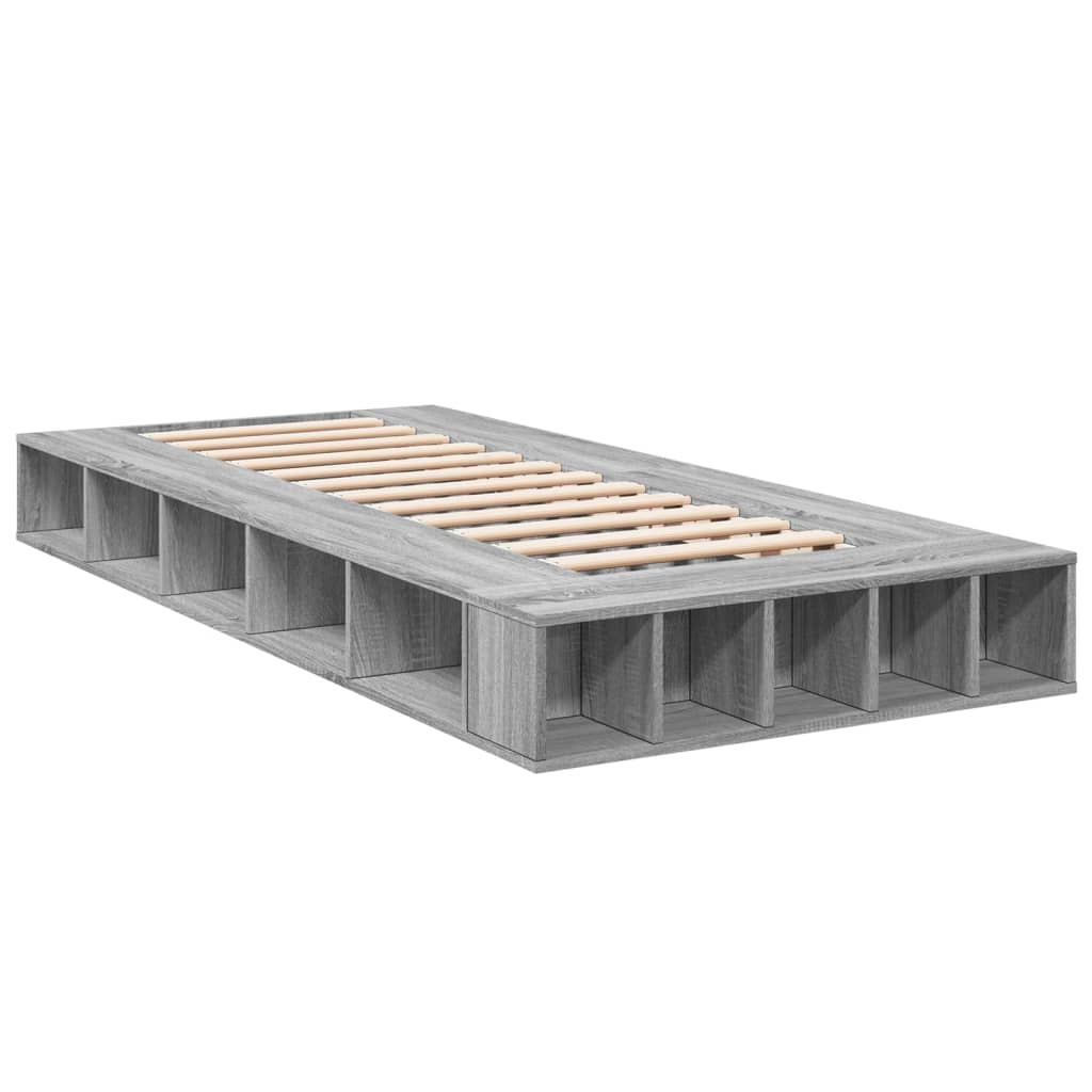 Modern Wooden Single Size 90cm Bed Frame Base With Under Storage Compartments