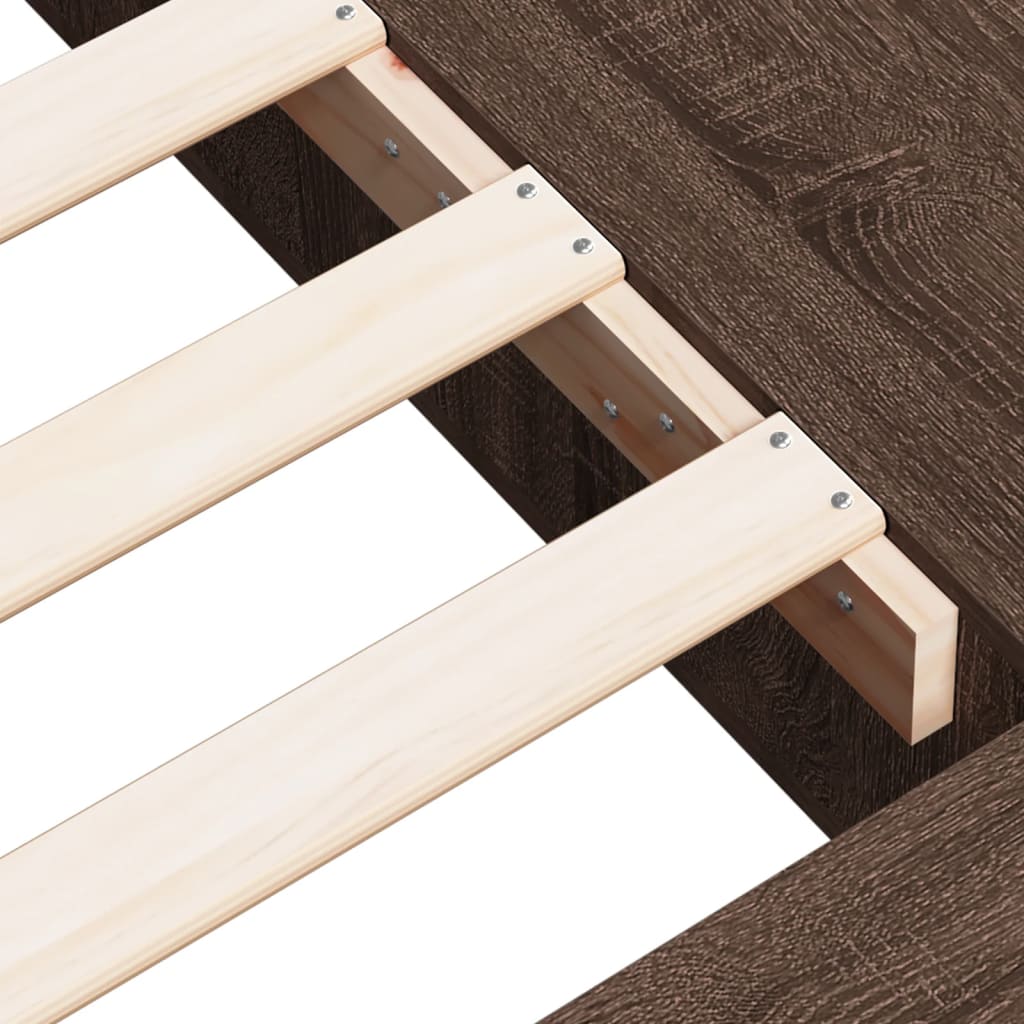 Modern Wooden Single Size 90cm Bed Frame Base With Under Storage Compartments