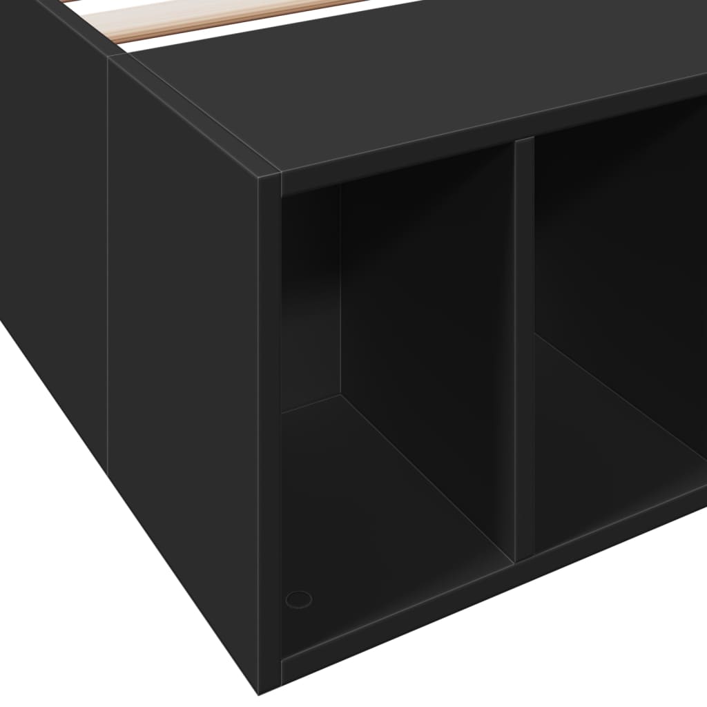Bed Frame without Mattress Black 100x200 cm