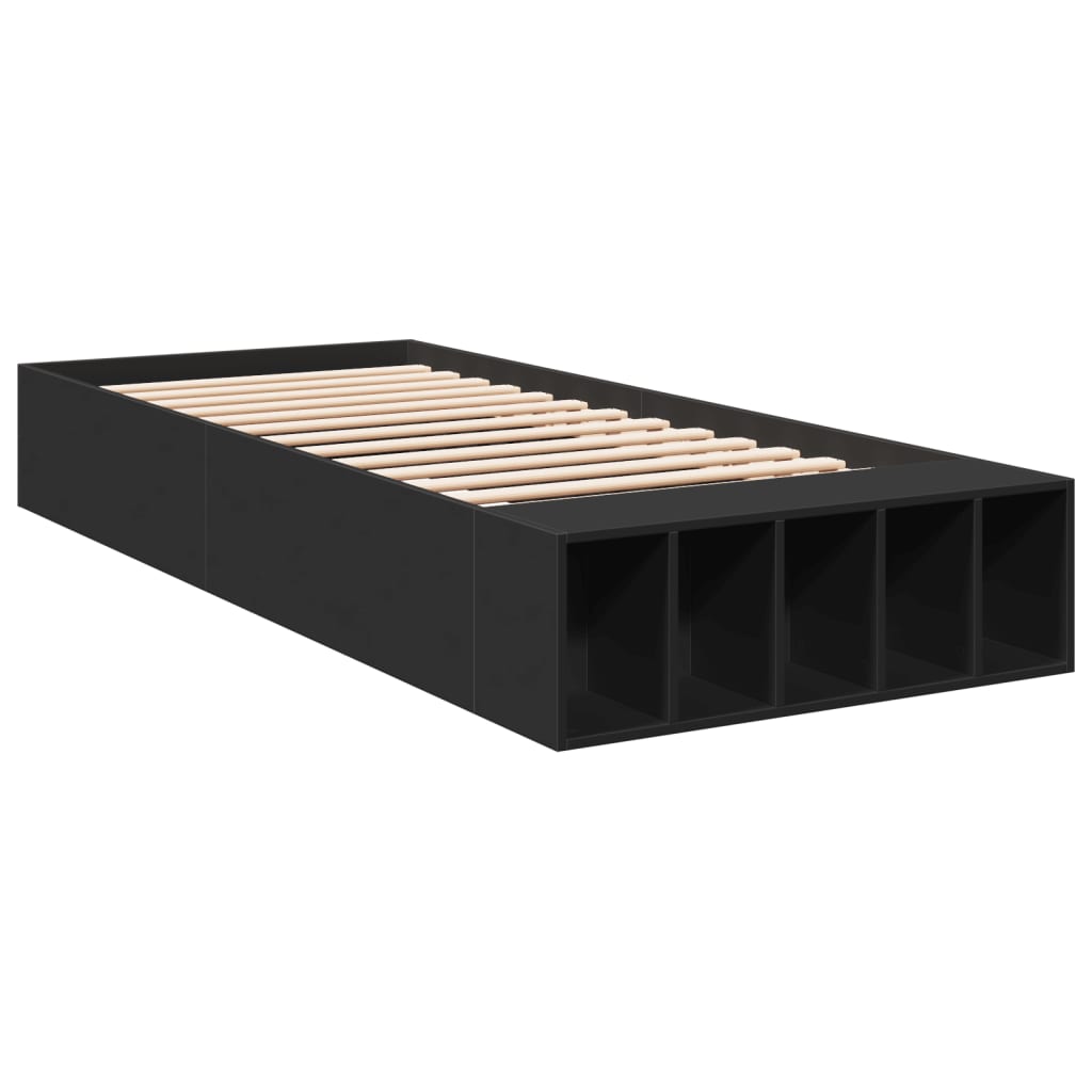 Bed Frame without Mattress Black 90x200 cm