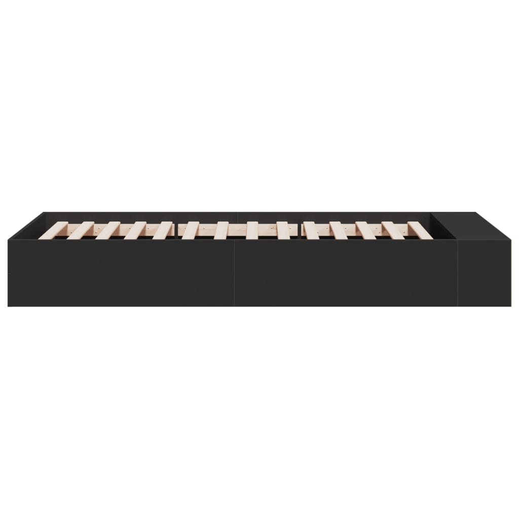 Bed Frame without Mattress Black 90x200 cm