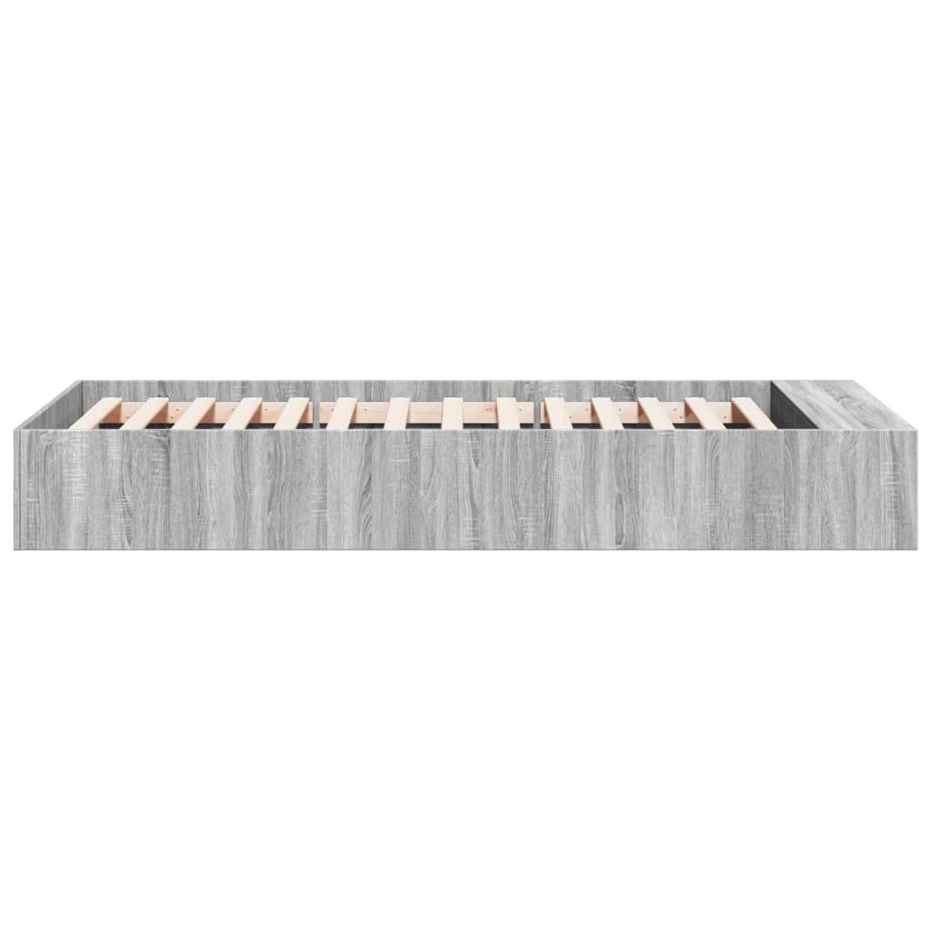 Bed Frame without Mattress Grey Sonoma 90x200 cm