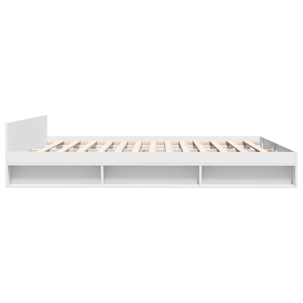 Modern Wooden Emperor Size 2m Bed Frame Base With Under Storage & 2 Drawers