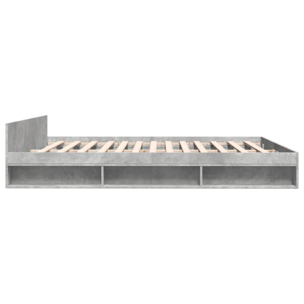 Modern Wooden Emperor Size 2m Bed Frame Base With Under Storage & 2 Drawers