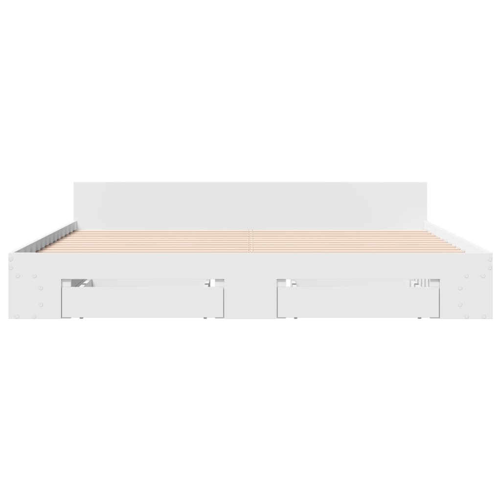 Modern Wooden Super King Size 1.8m Bed Frame Base With Storage Space Drawers