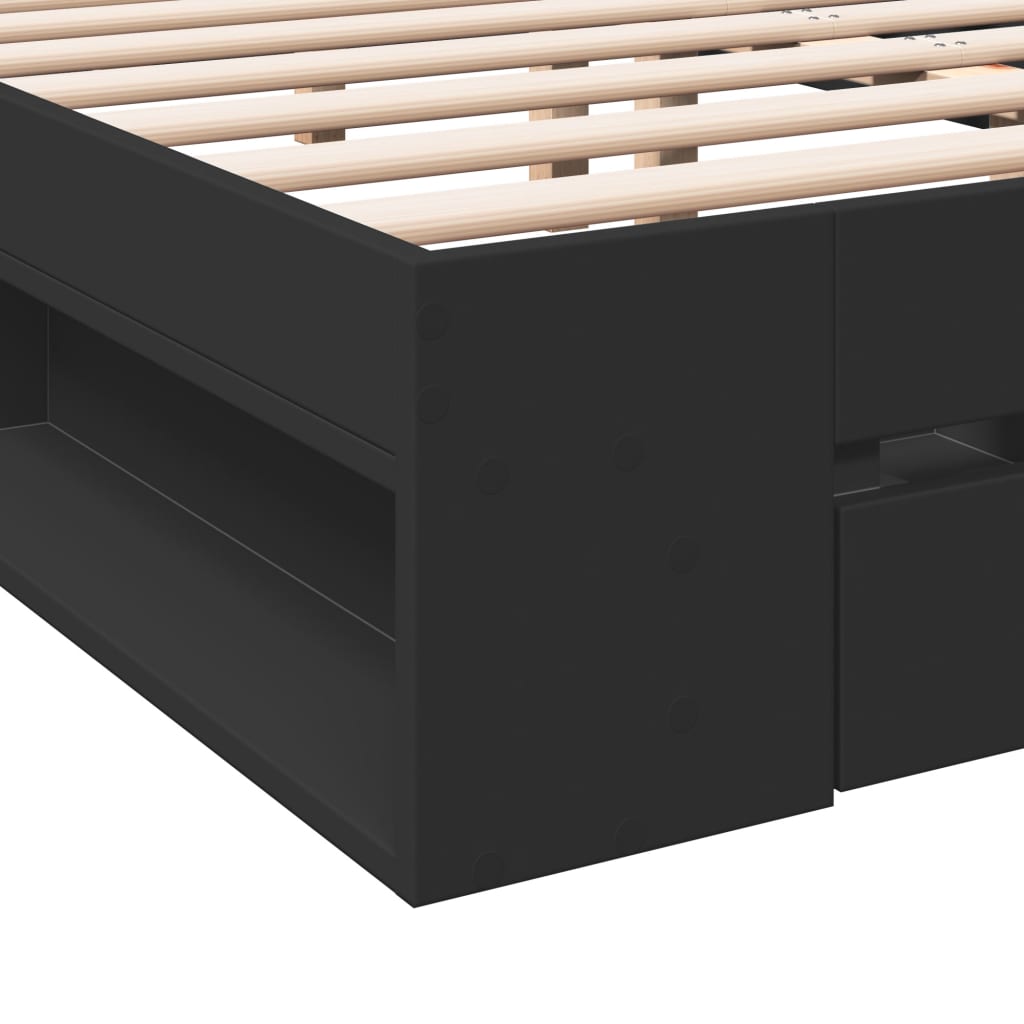 Modern Wooden Super King Size 1.8m Bed Frame Base With Storage Space Drawers