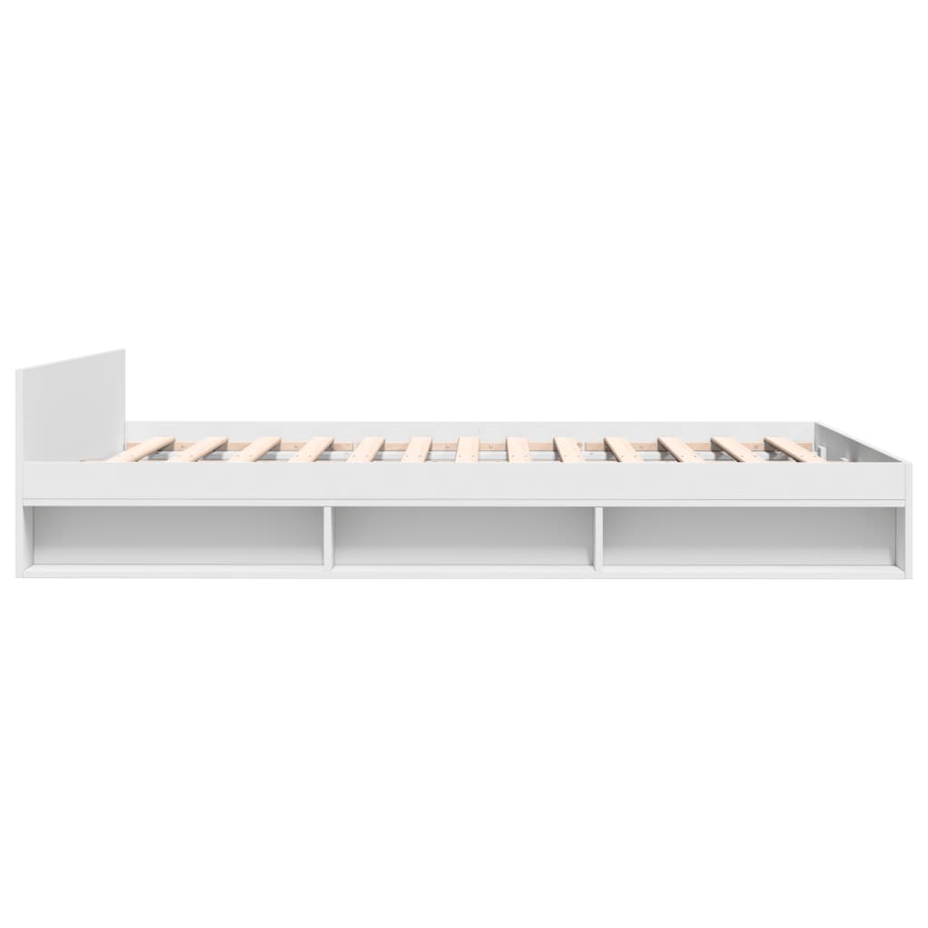 Modern Wooden Queen Size 1.6m Bed Frame Base With Under Storage Space Drawers
