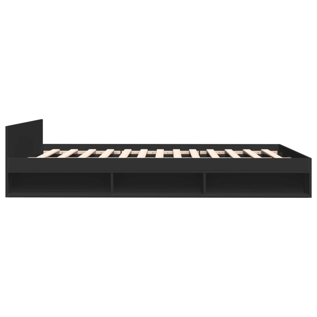Modern Wooden Queen Size 1.6m Bed Frame Base With Under Storage Space Drawers