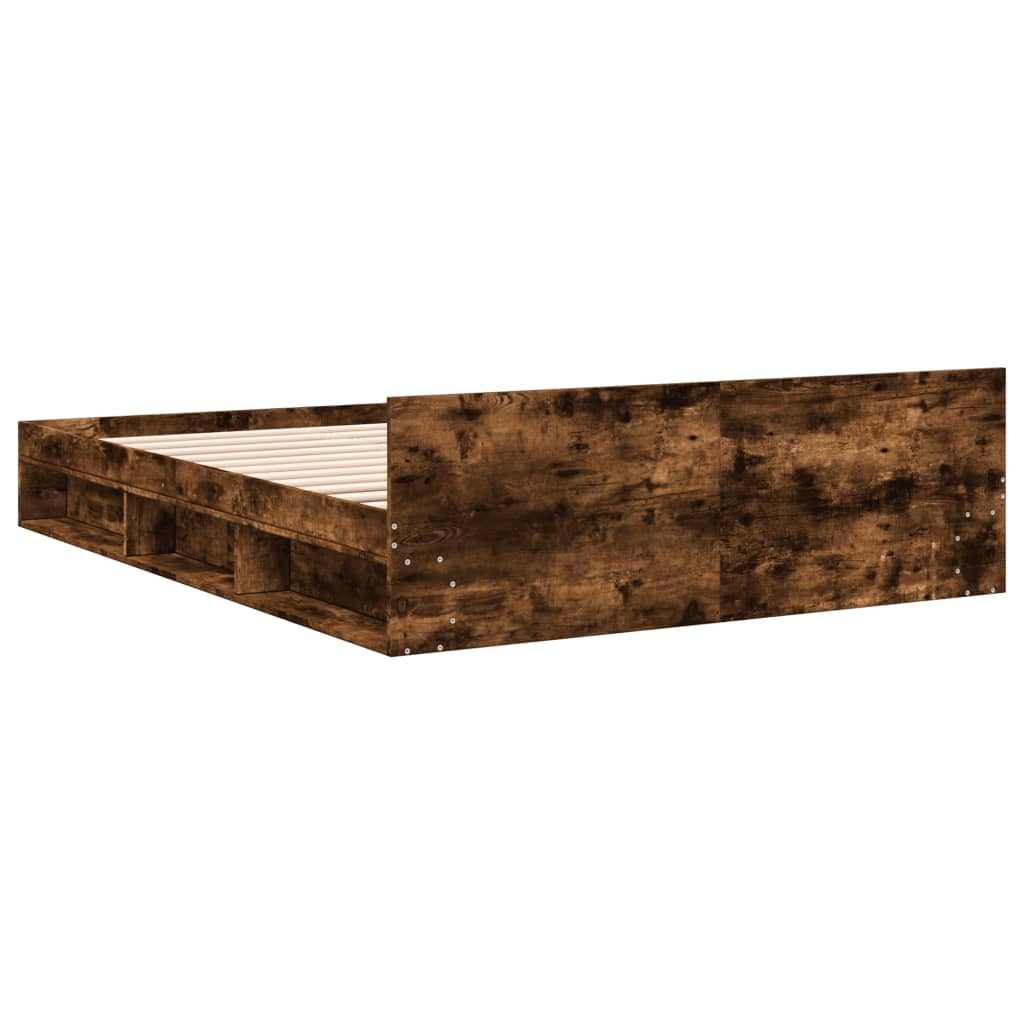 Modern Wooden Queen Size 1.6m Bed Frame Base With Under Storage Space Drawers