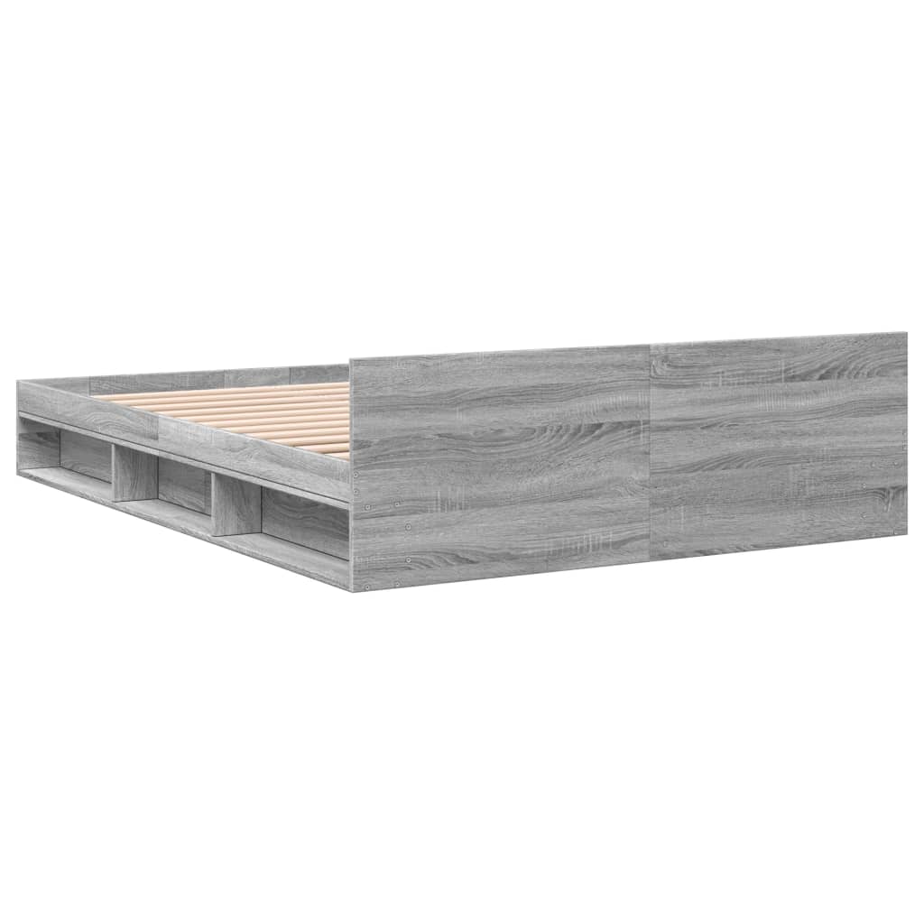 Modern Wooden Queen Size 1.6m Bed Frame Base With Under Storage Space Drawers
