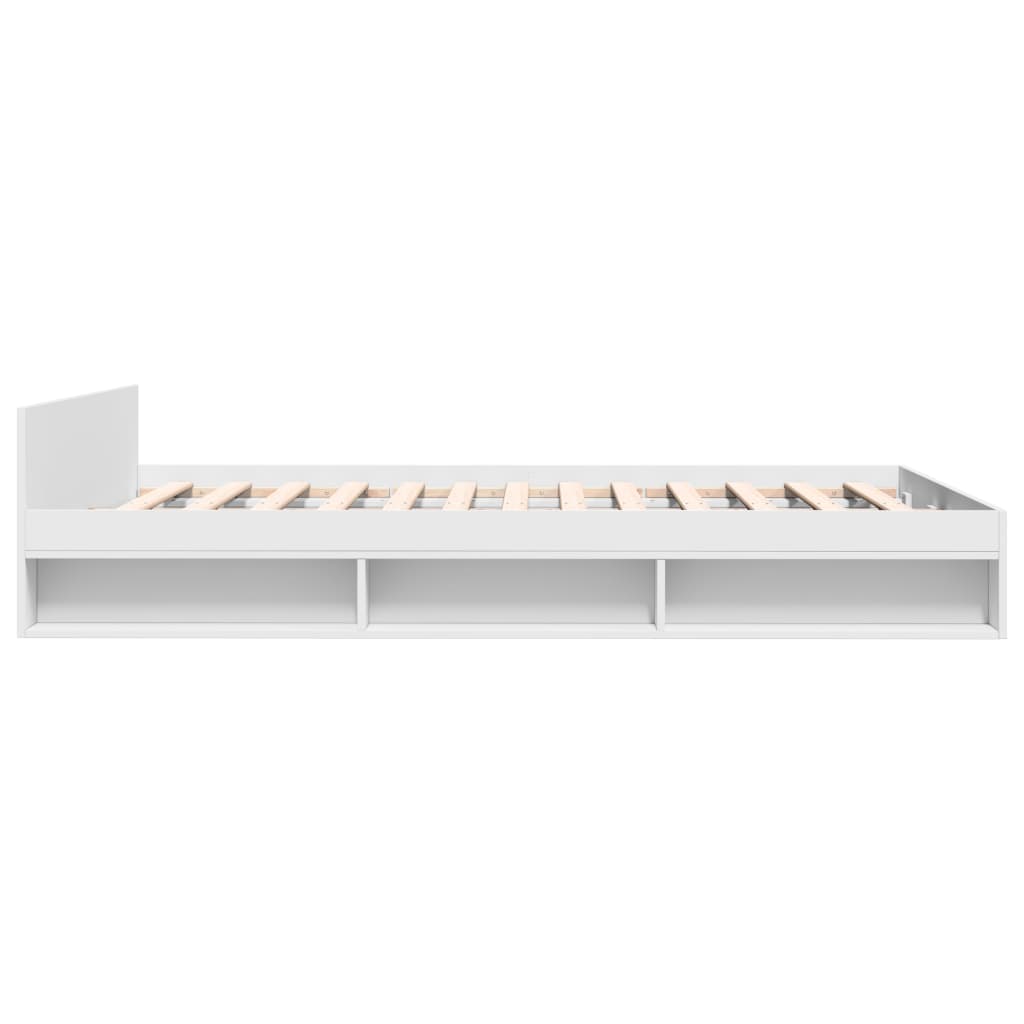 Modern Wooden King Size 1.5m Bed Frame Base With Under Storage Space 2 Drawers