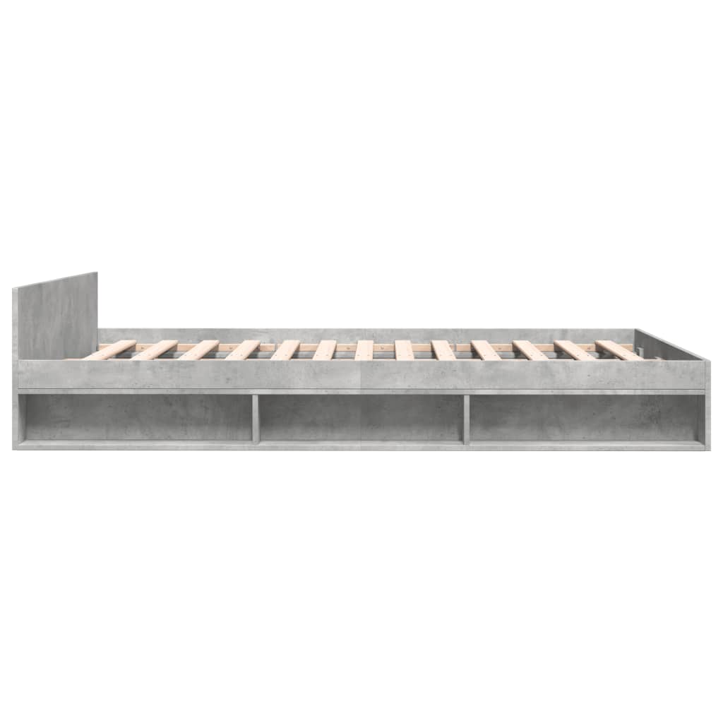 Modern Wooden King Size 1.5m Bed Frame Base With Under Storage Space 2 Drawers