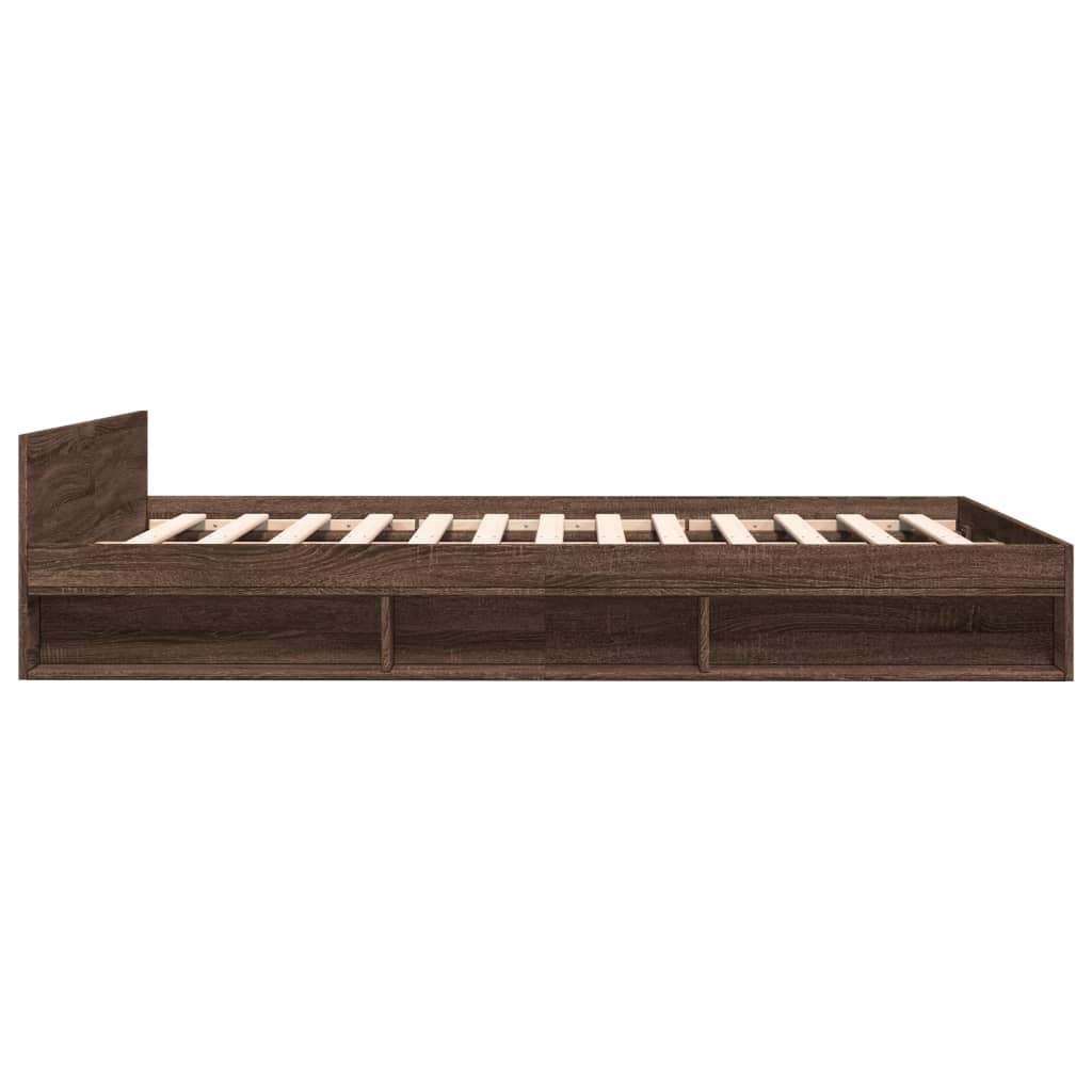 Modern Wooden King Size 1.5m Bed Frame Base With Under Storage Space 2 Drawers