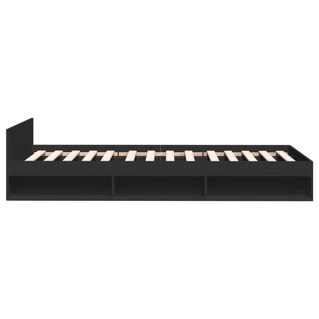 Modern Wooden Single Size 90cm Bed Frame Base With Under Storage Space & Drawer