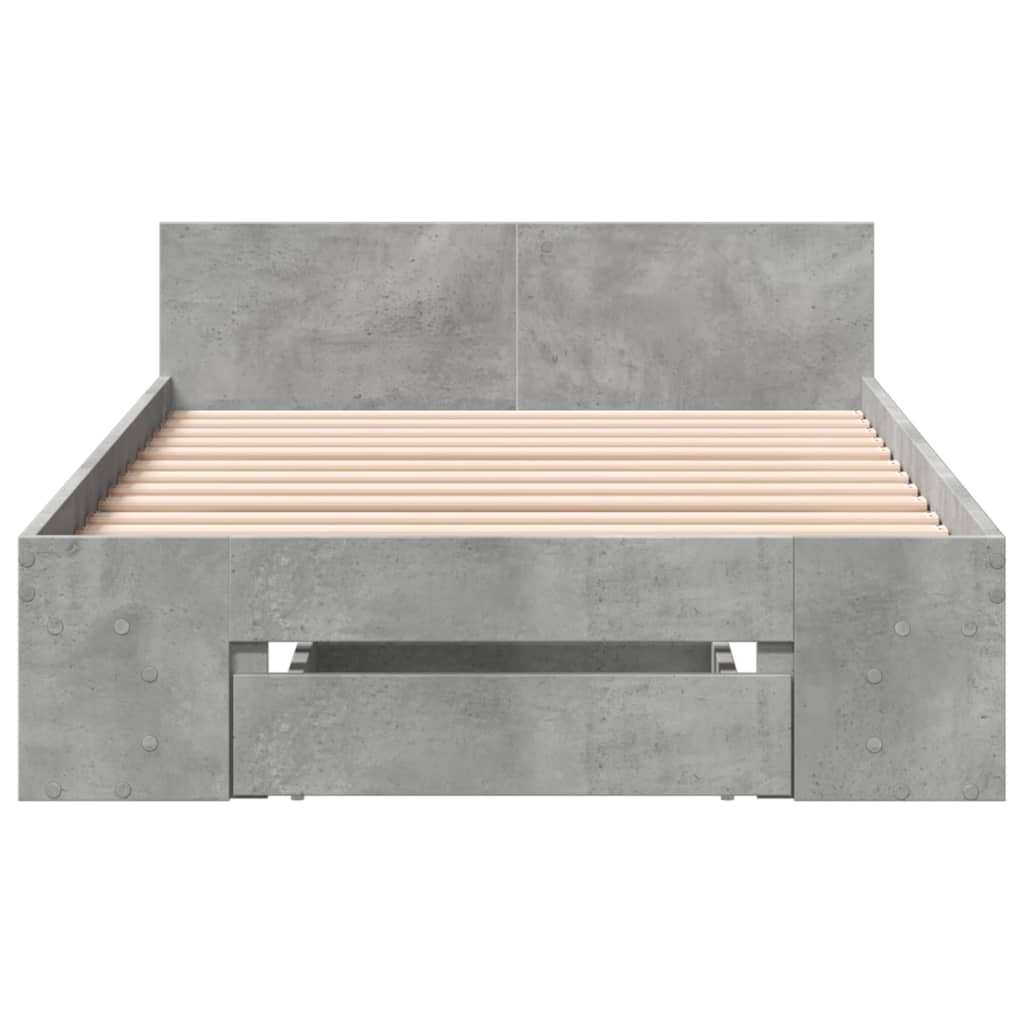 Modern Wooden Single Size 90cm Bed Frame Base With Under Storage Space & Drawer