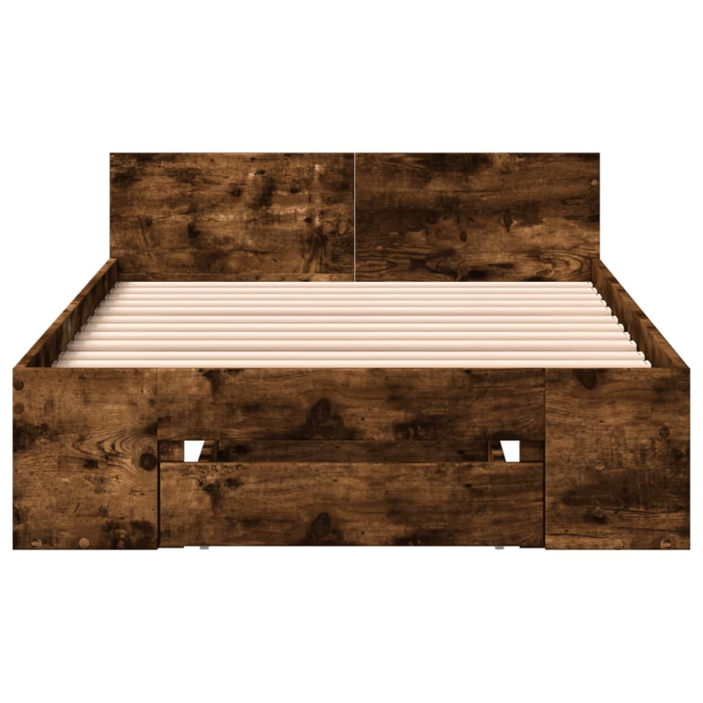 Modern Wooden Single Size 90cm Bed Frame Base With Under Storage Space & Drawer